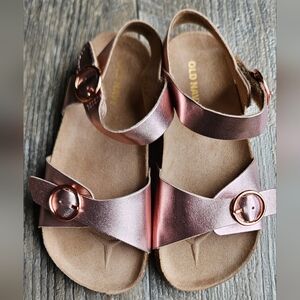 Old Navy Rose Gold Sandals Girls size 10